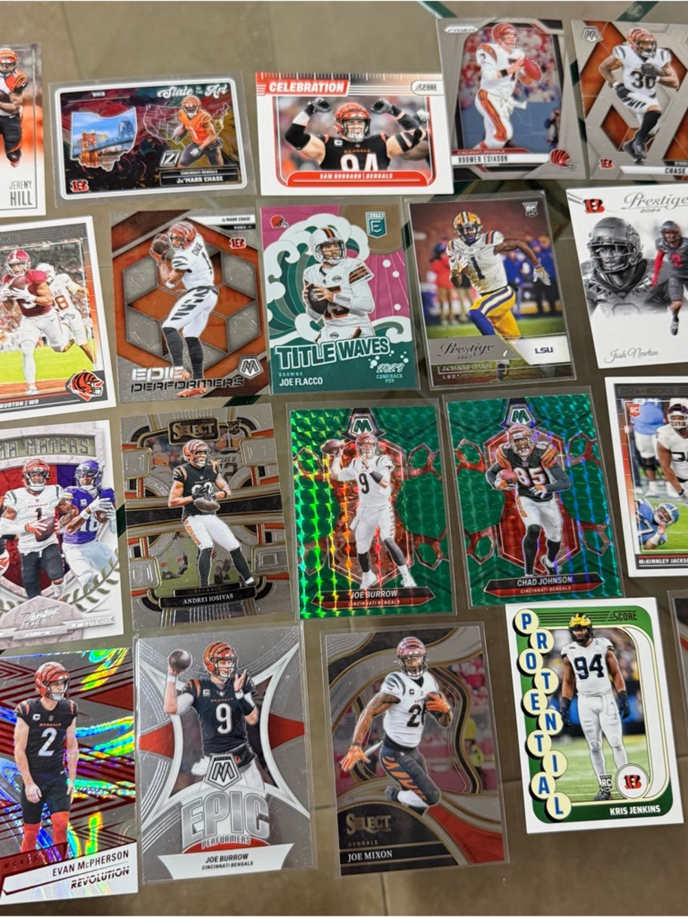 20 card lot Cincinnati Bengals Joe Burrow Ja’Marr Chase rc